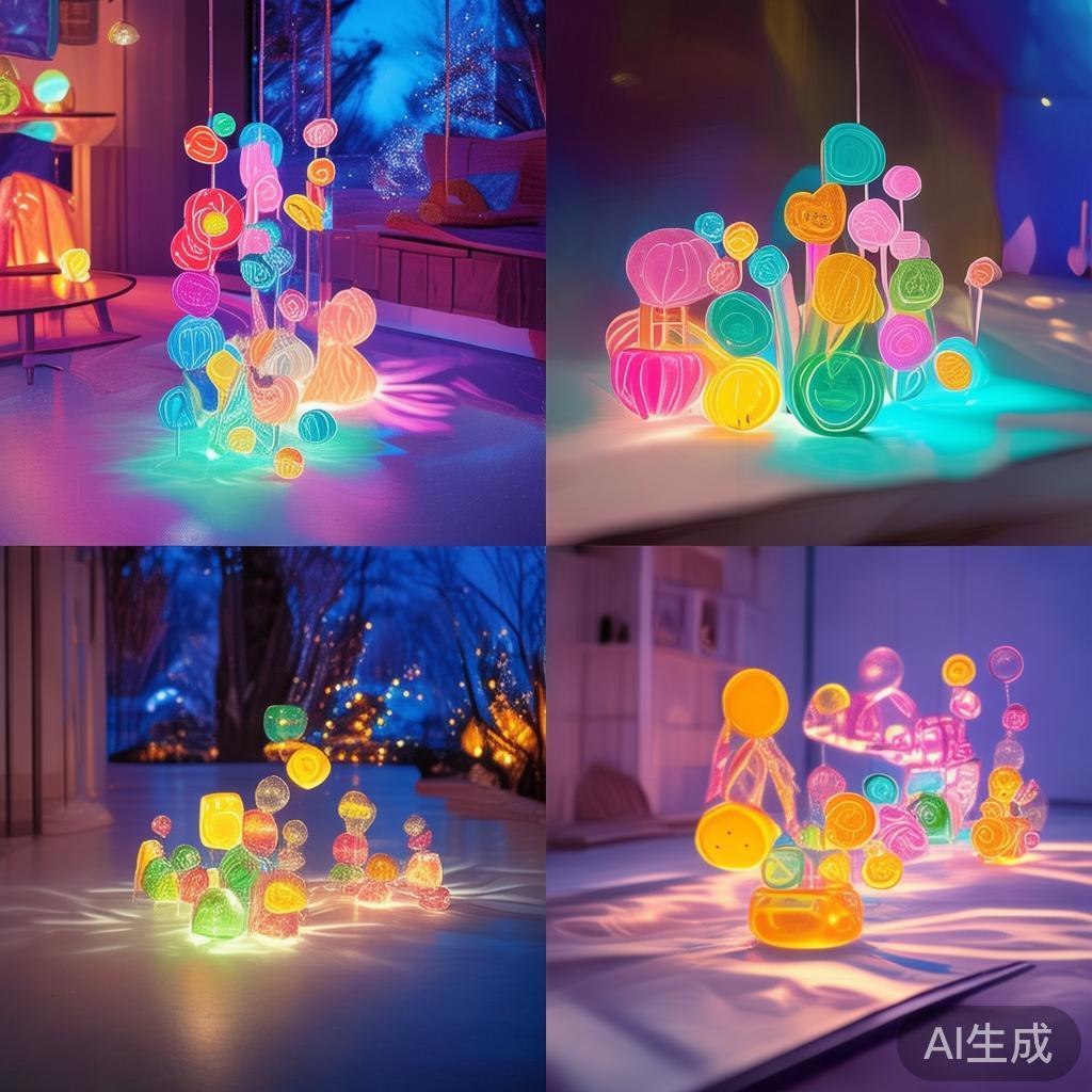 除此之外，灯具的造型设计也充满童话色彩。常见的有水