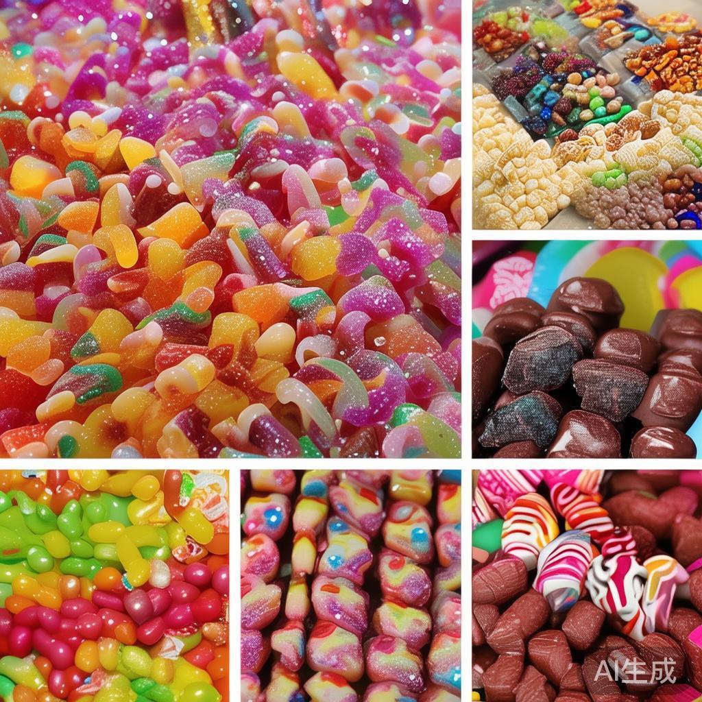 在这场盛典中，糖果自然成为主角。从色彩亮丽的软糖、