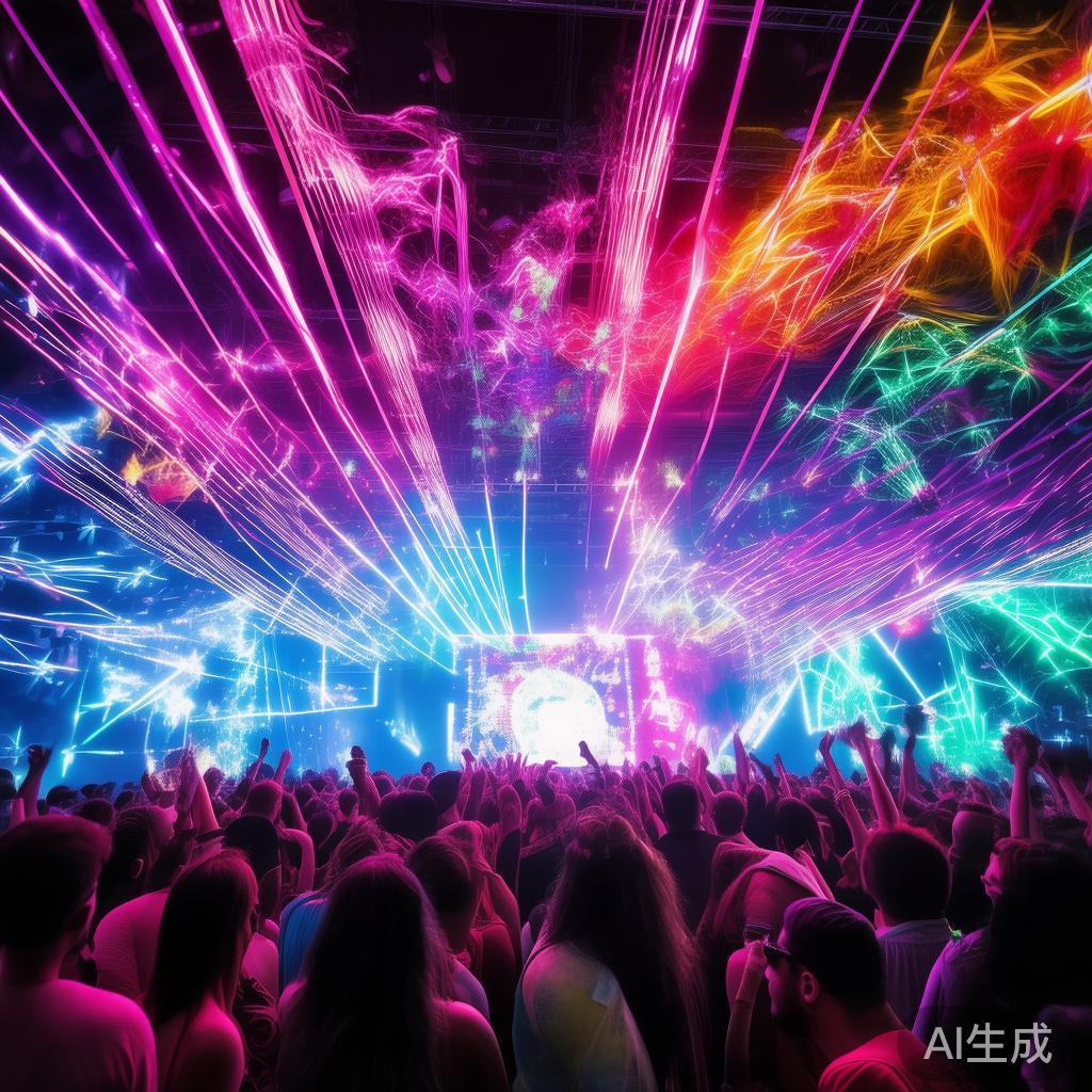 视觉震撼的色彩表现成为电子糖果派对的重要标志。绚丽