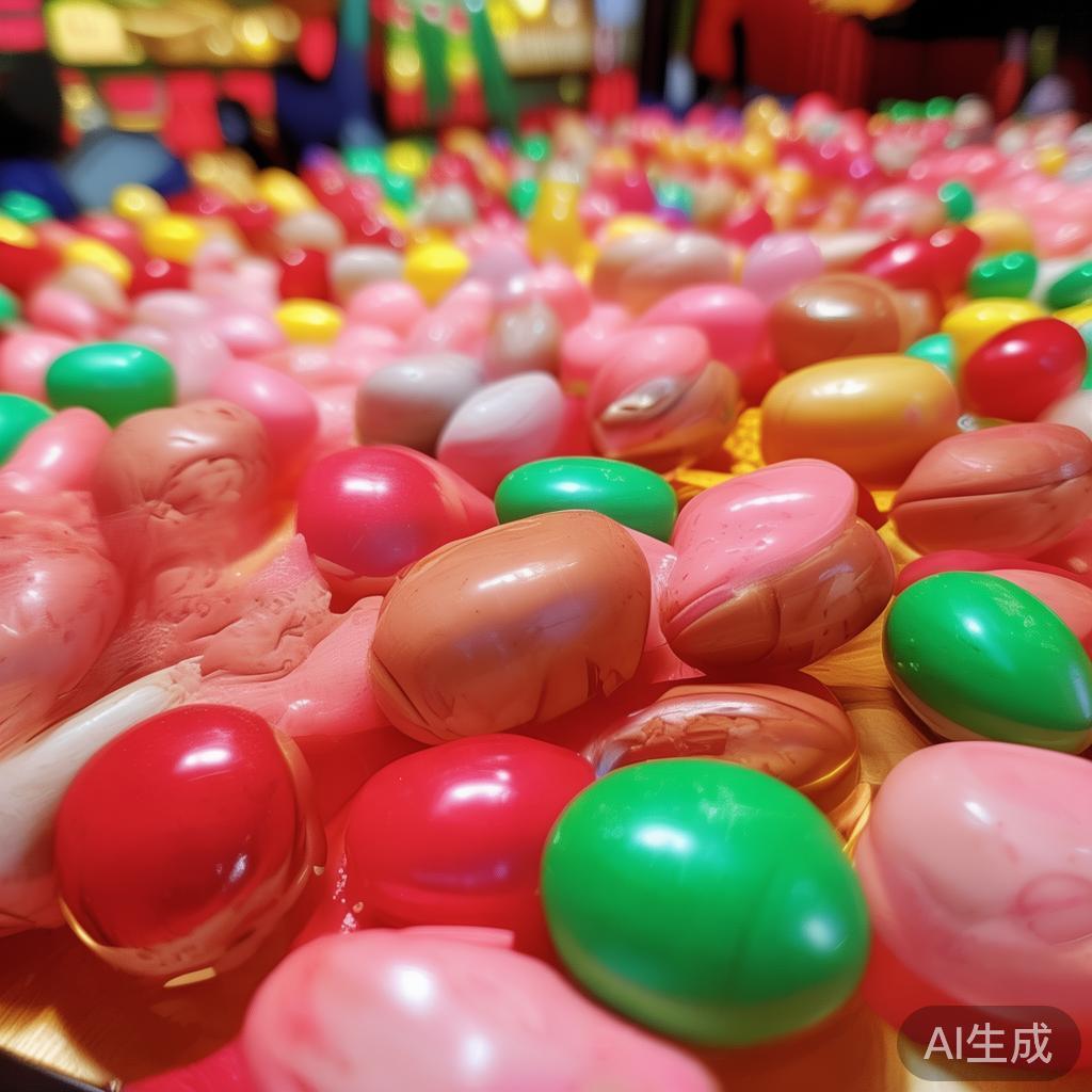 在香肠派对中，糖果作为游戏中的一种重要奖励，象征着